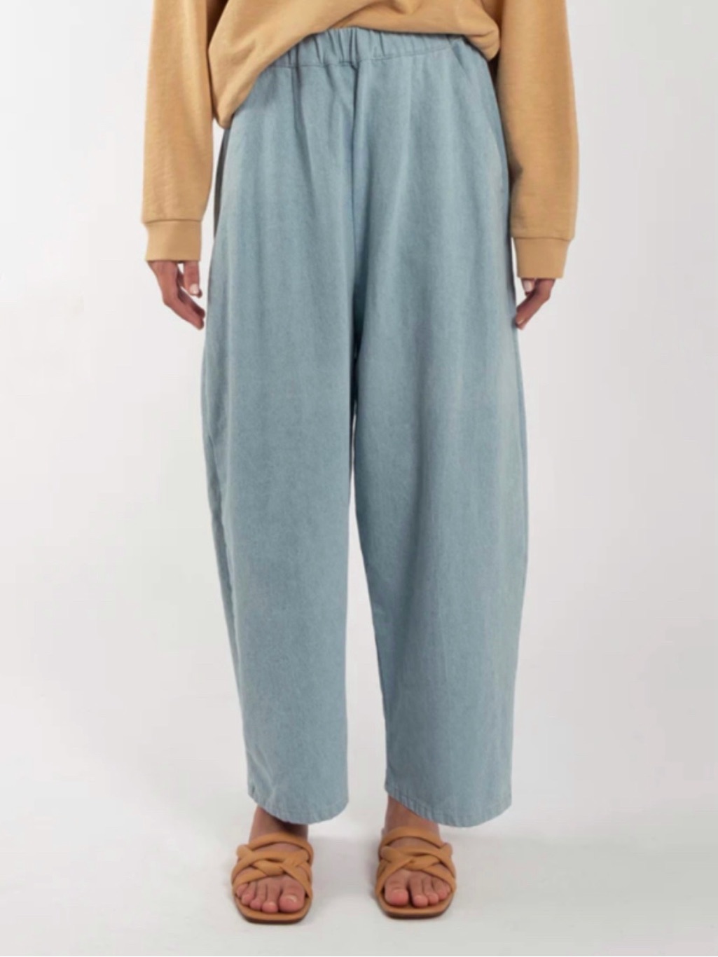 Micaela Greg Denim Barrel Pant Sky — image 7 of 7